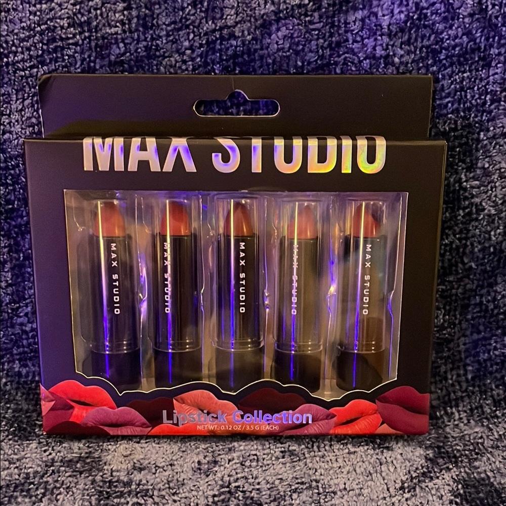 NIB Max Studio Red & Pink Lipstick Collection.